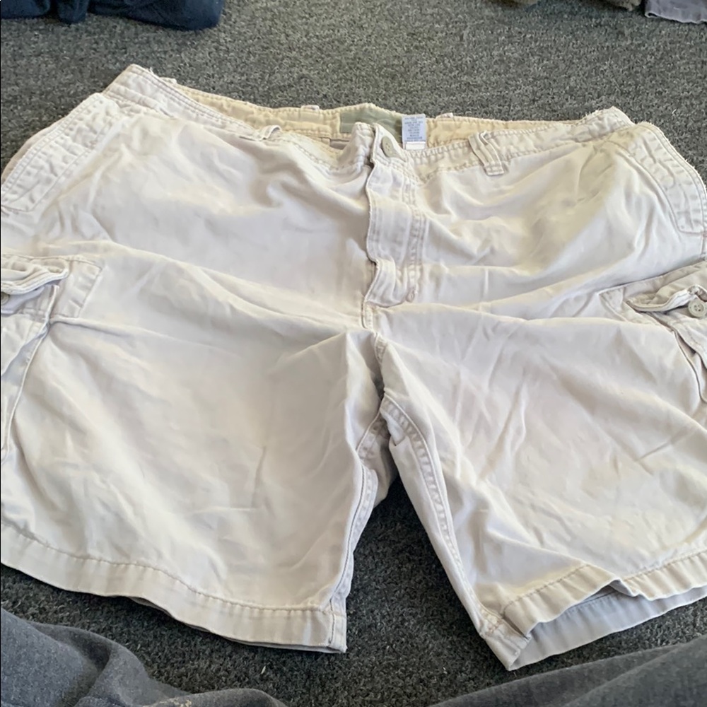 Men's Casual Cargo Shorts - Cream